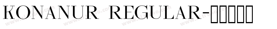 Konanur Regular字体转换
